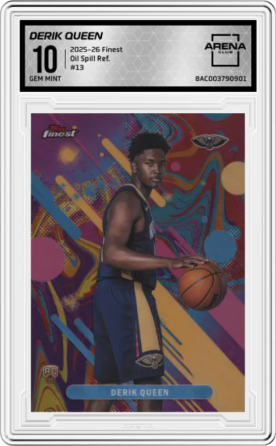 2025 Finest Derik Queen Oil Spill Refractor #13 ARENA CLUB 10