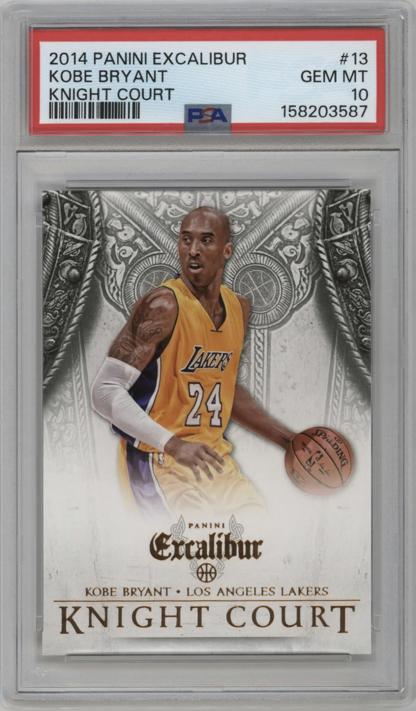 2014 Panini Excalibur Knight Court Kobe Bryant #13 PSA 10