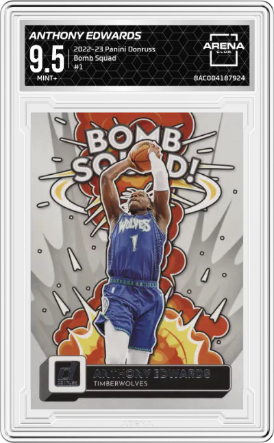 2022 Panini Donruss Bomb Squad Anthony Edwards #1 ARENA CLUB 9.5
