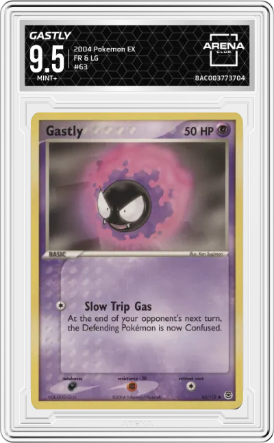 2004 Pokemon EX FR & LG Gastly ARENA CLUB 9.5