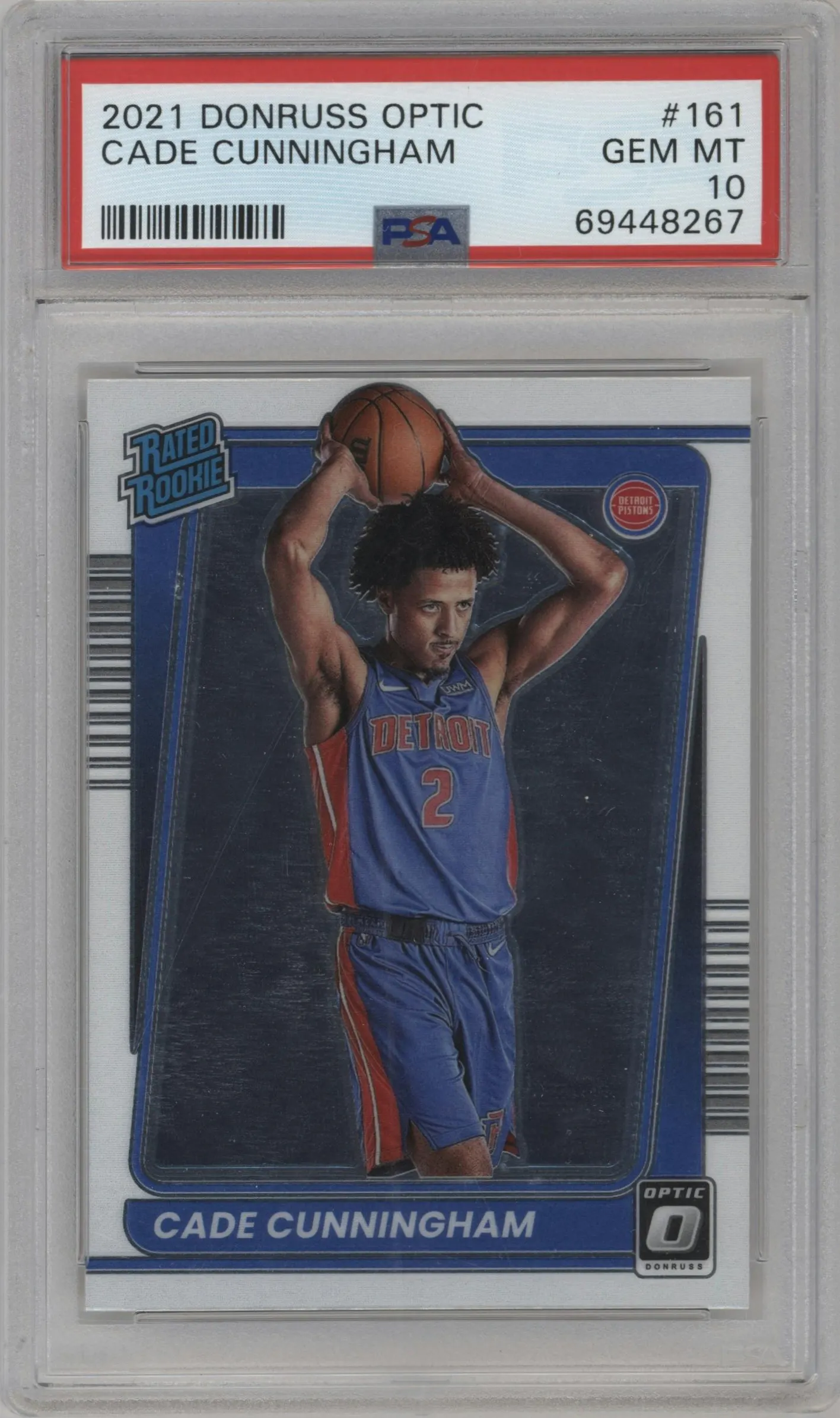 2021 Panini Donruss Optic Rated Rookie Cade Cunningham #161 PSA 10