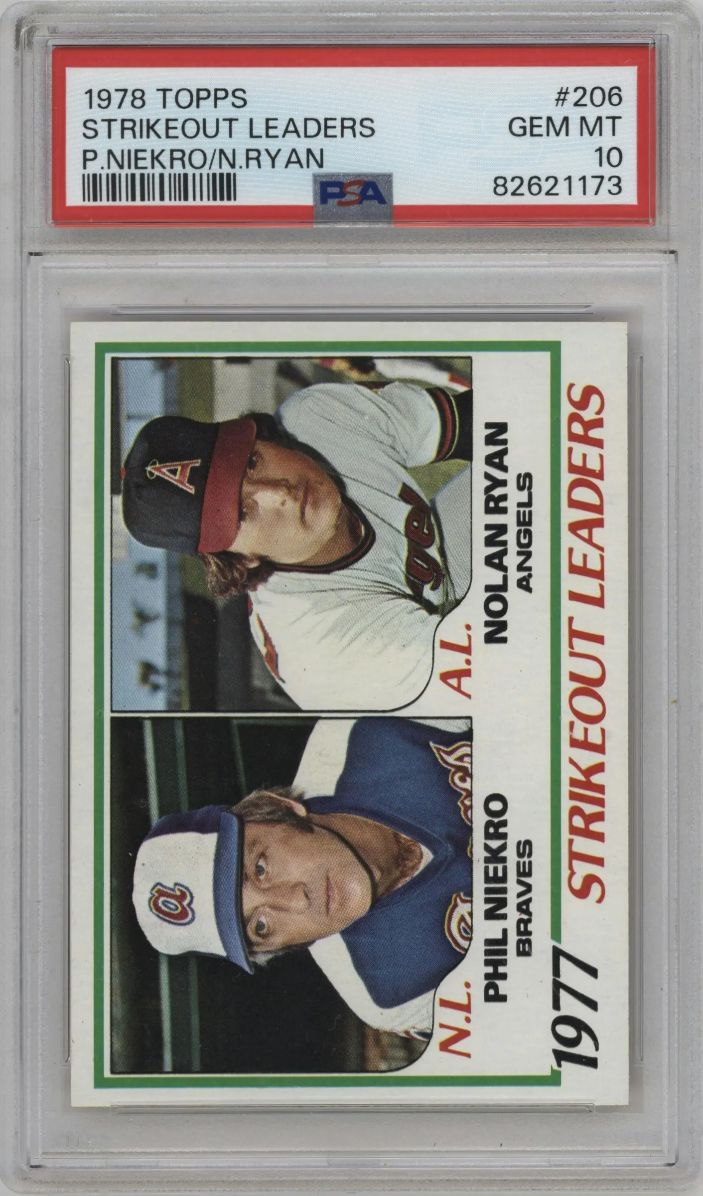 1978 Topps Phil Niekro/Nolan Ryan PSA 10