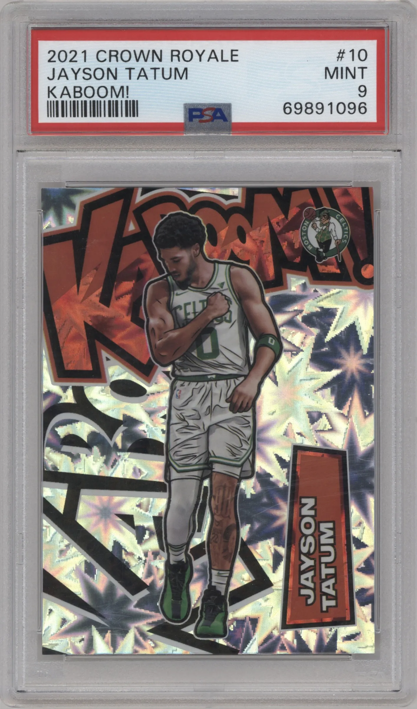 2021 Crown Royale Kaboom! Jayson Tatum #10 PSA 9