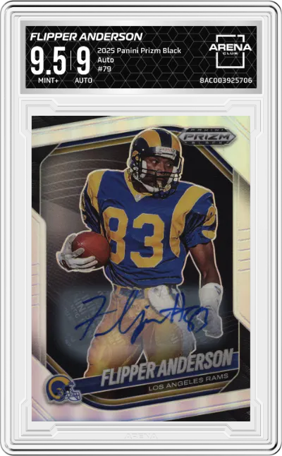 2025 Panini Prizm Black Auto Flipper Anderson #79 ARENA CLUB 9.5