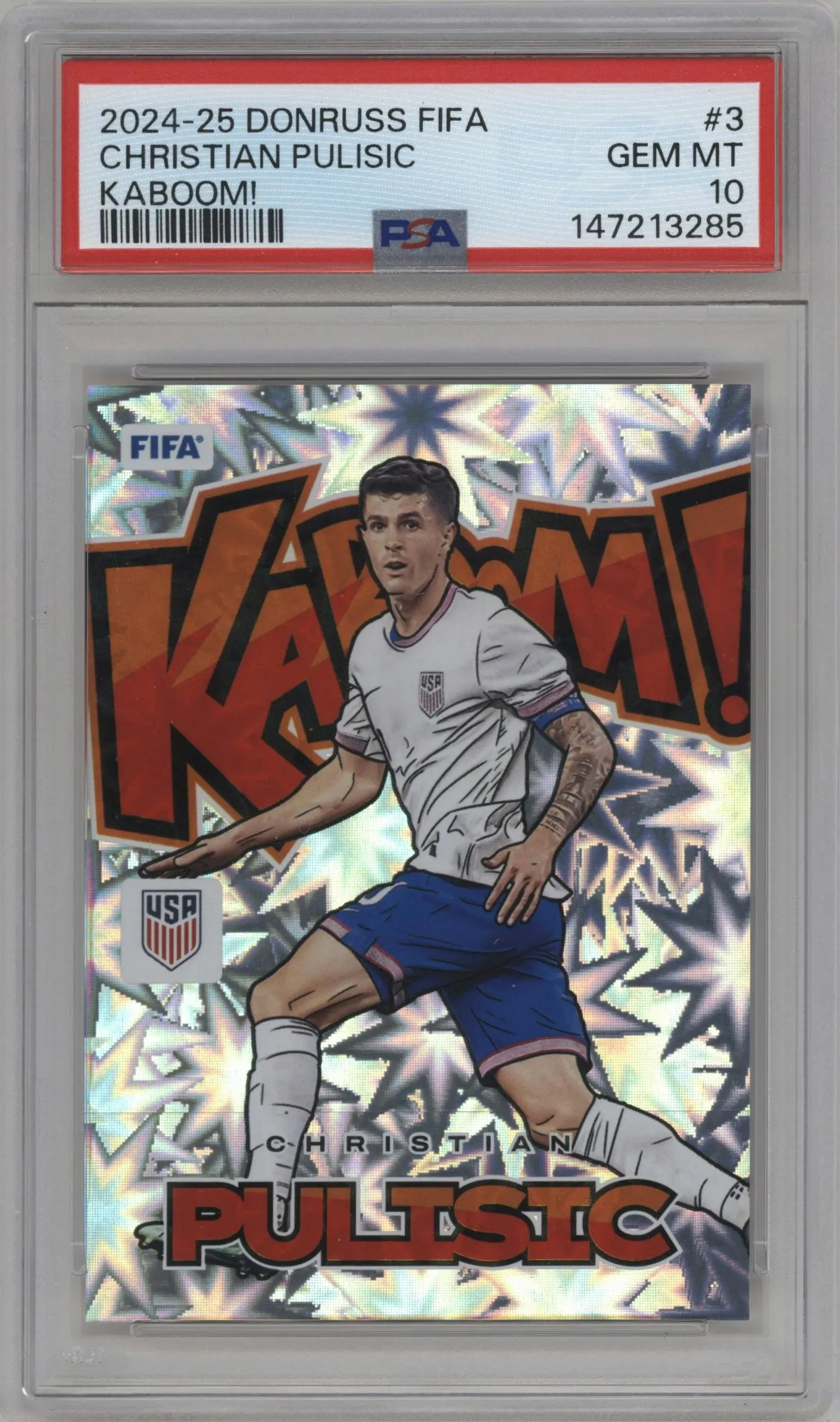 2024 Panini Donruss Kaboom Christian Pulisic #3 PSA 10