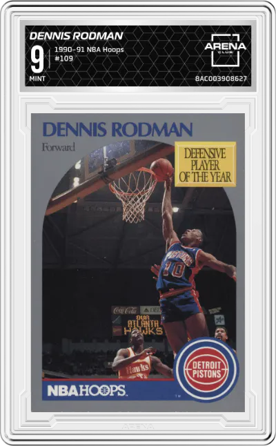 1990 NBA Hoops Dennis Rodman ARENA CLUB 9