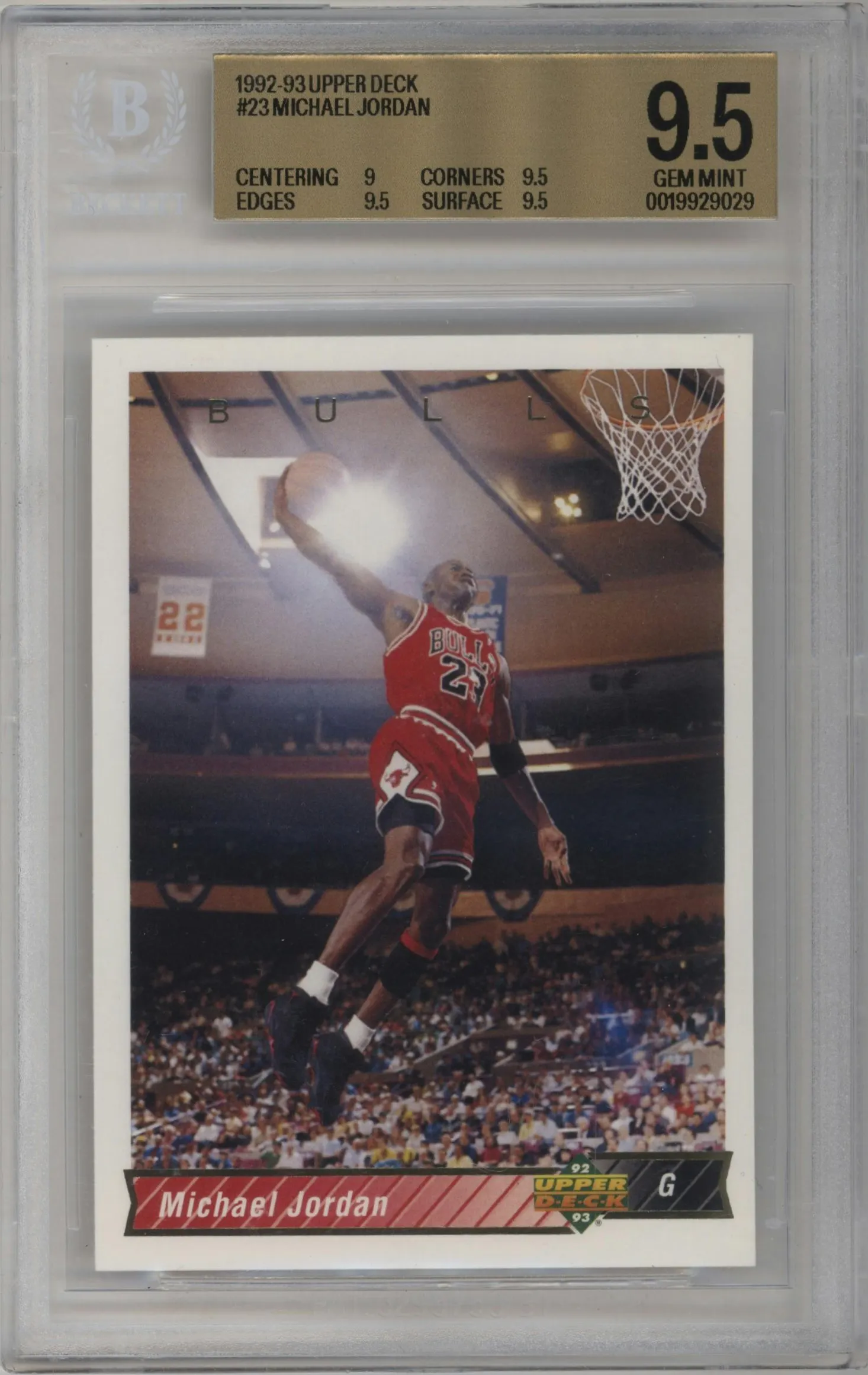 1992 Upper Deck Michael Jordan #23 BGS 9.5