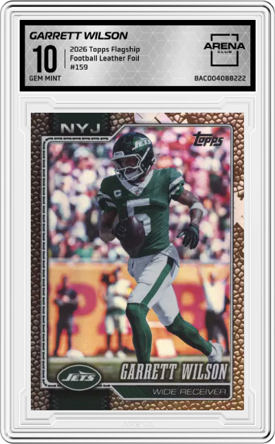 2026 Topps Flagship Garrett Wilson Football Leather Foil #159 ARENA CLUB 10