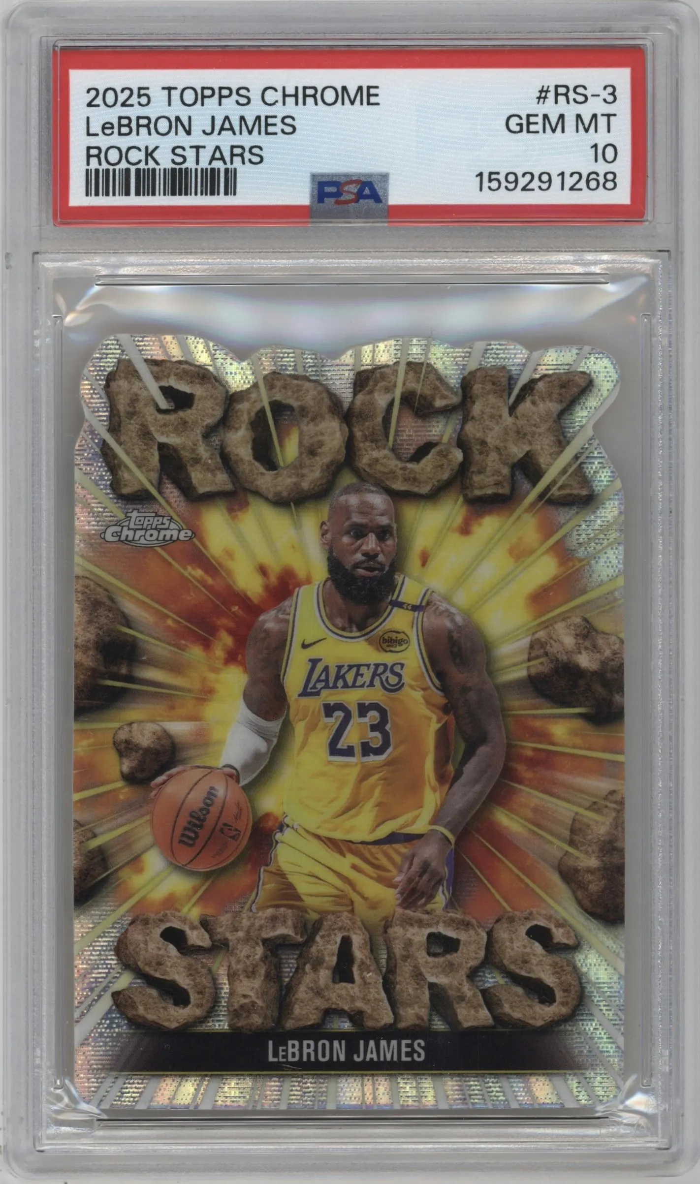 2025 Topps Chrome Rock Stars LeBron James #RS-3 PSA 10