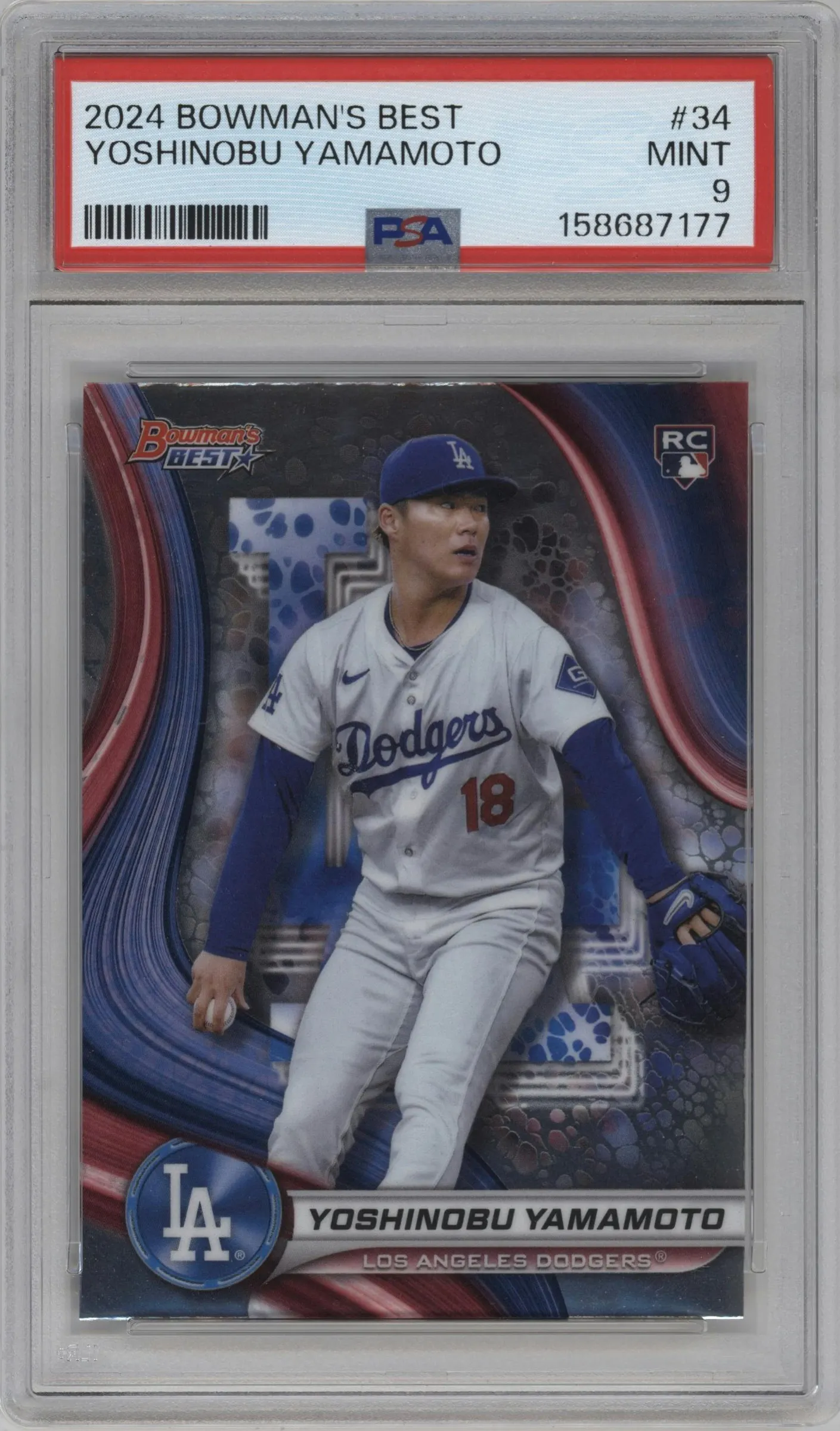 2024 Bowman's Best Yoshinobu Yamamoto #34 PSA 9