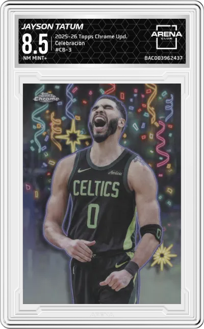 2025 Topps Chrome Update Celebracion Jayson Tatum #CB-3 ARENA CLUB 8.5