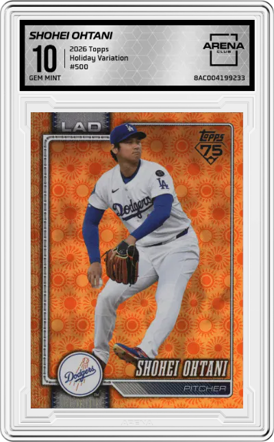 2026 Topps Holiday Variation Shohei Ohtani #500 ARENA CLUB 10