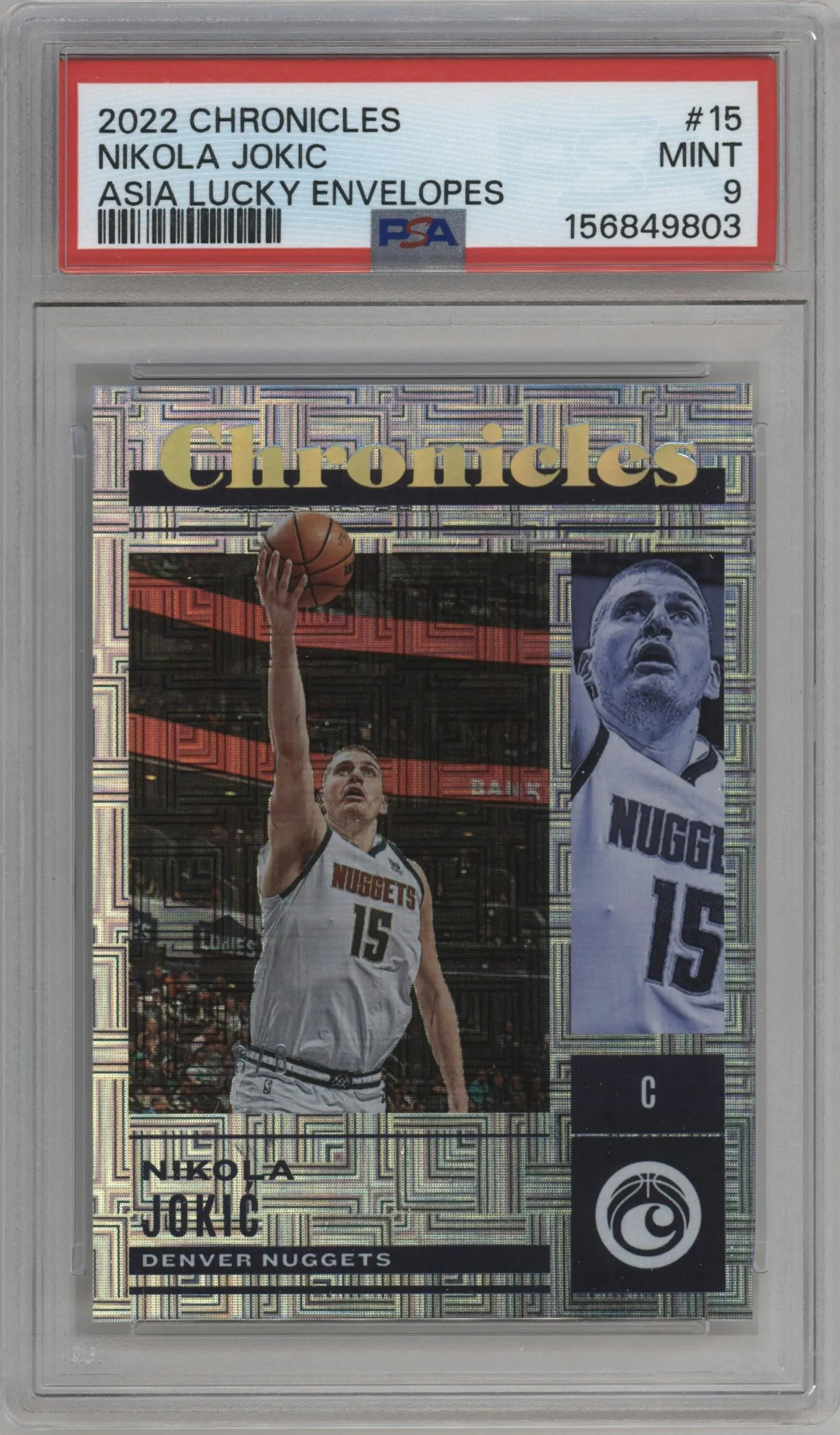 2022 Panini Chronicles Nikola Jokic Asia Lucky Envelopes PSA 9