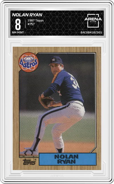 1987 Topps Nolan Ryan #757 ARENA CLUB 8