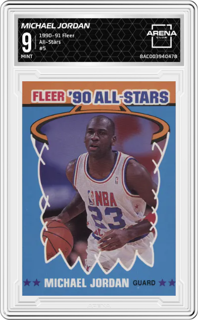1990 Fleer All-Stars Michael Jordan ARENA CLUB 9
