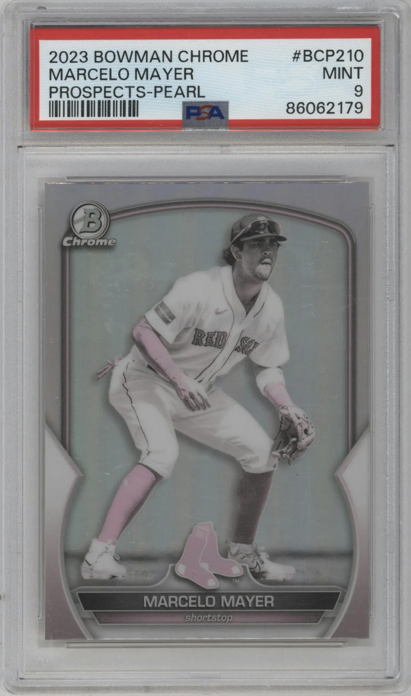 2023 Bowman Chrome Prospect Marcelo Mayer Pearl Refractor #BCP-210 PSA 9