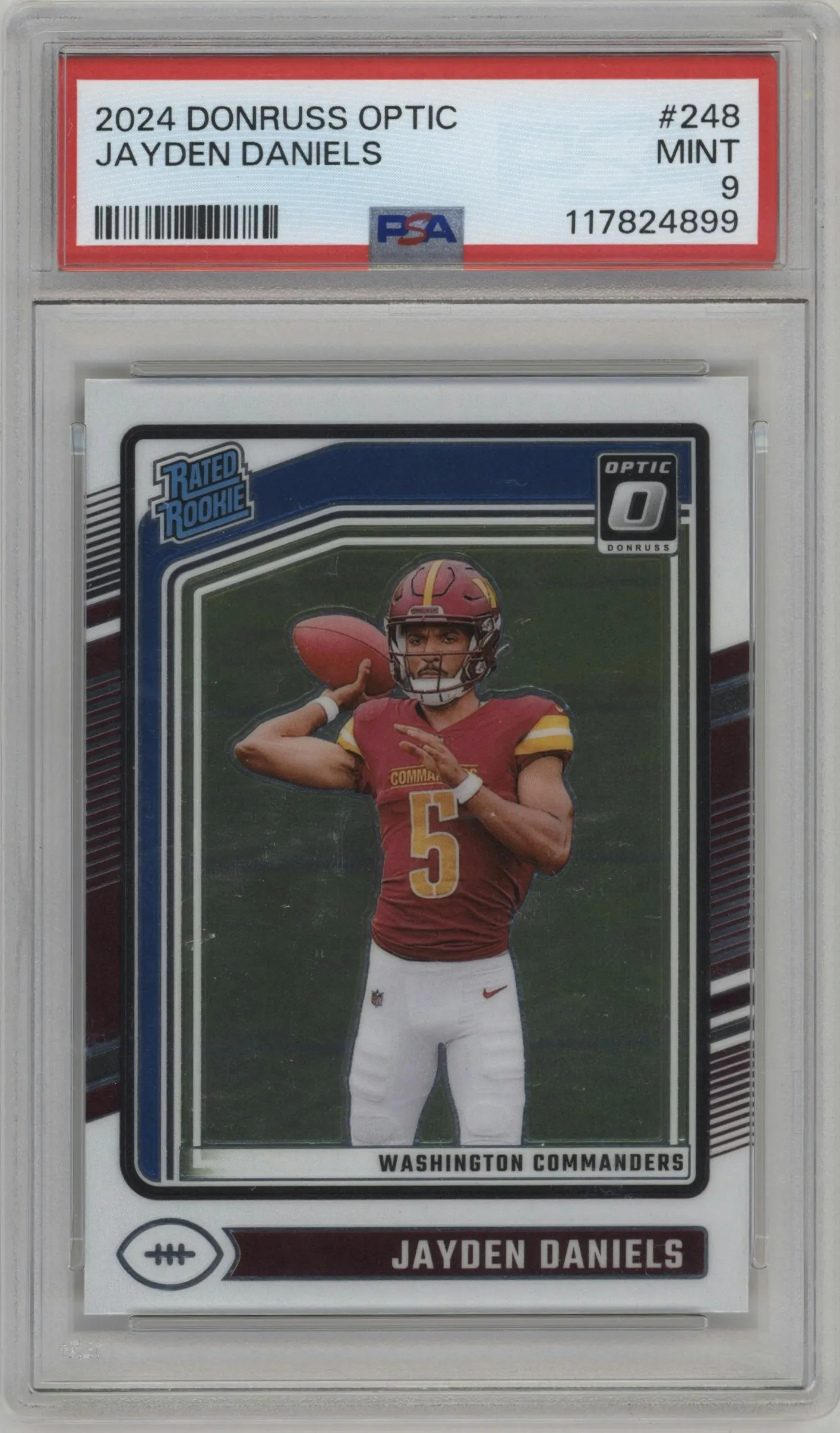 2024 Donruss Optic Rated Rookie Jayden Daniels #248 PSA 9