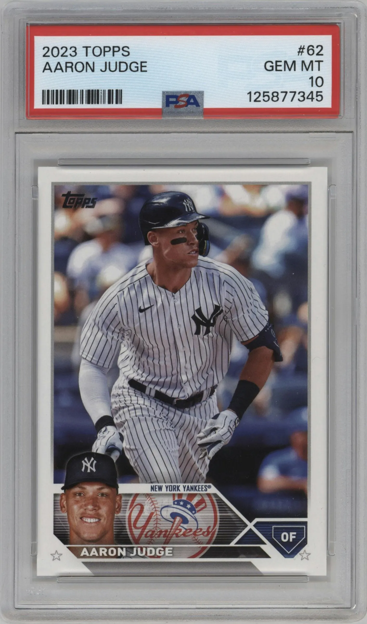 2023 Topps Series 1 Aaron Judge #62 PSA 10