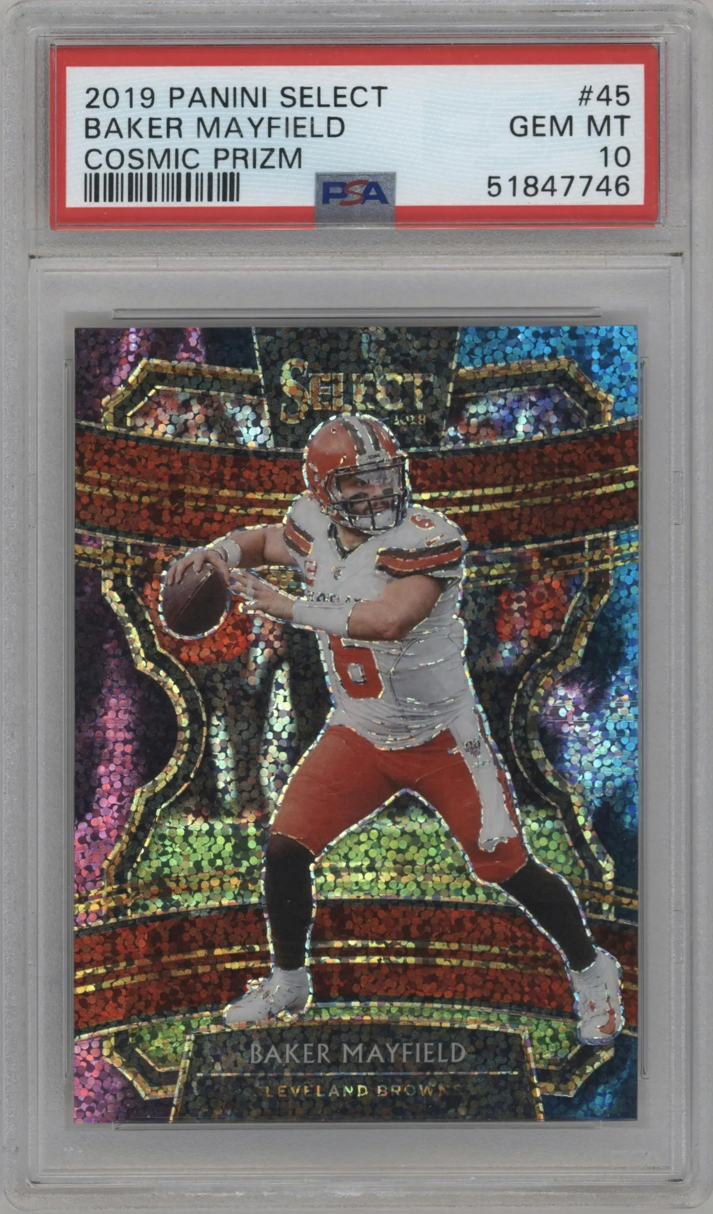 2019 Panini Select Baker Mayfield Cosmic #45 PSA 10