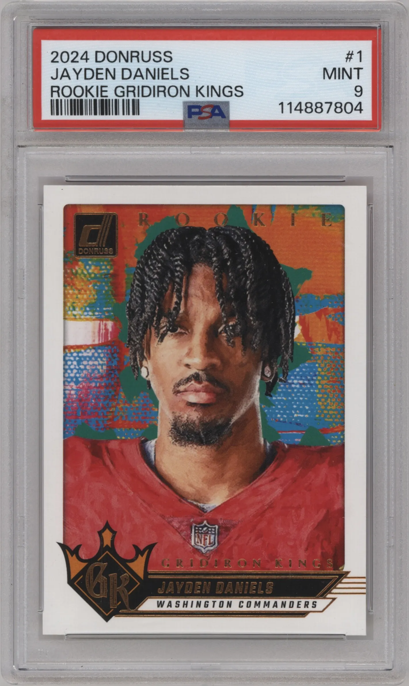 2024 Donruss Rke.Gridiron Kings Jayden Daniels #1 PSA 9