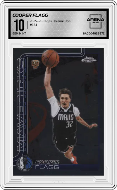 2025 Topps Chrome Update Cooper Flagg #151 ARENA CLUB 10