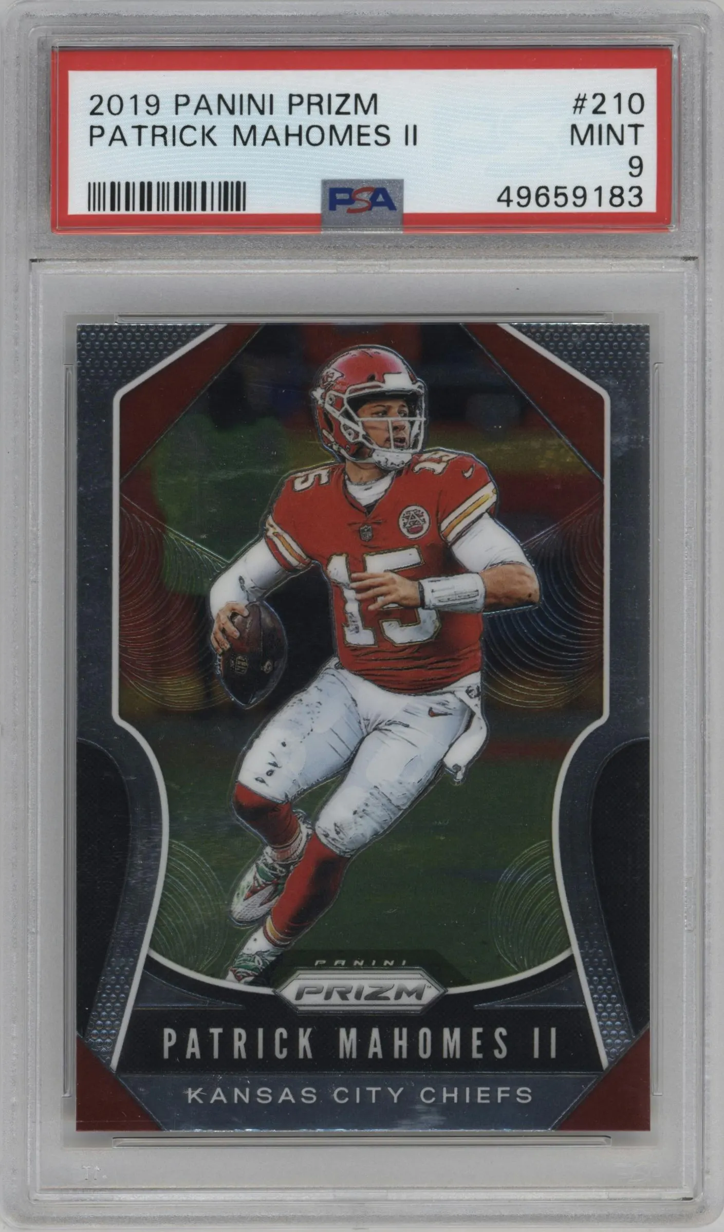 2019 Panini Prizm Patrick Mahomes II #210 PSA 9