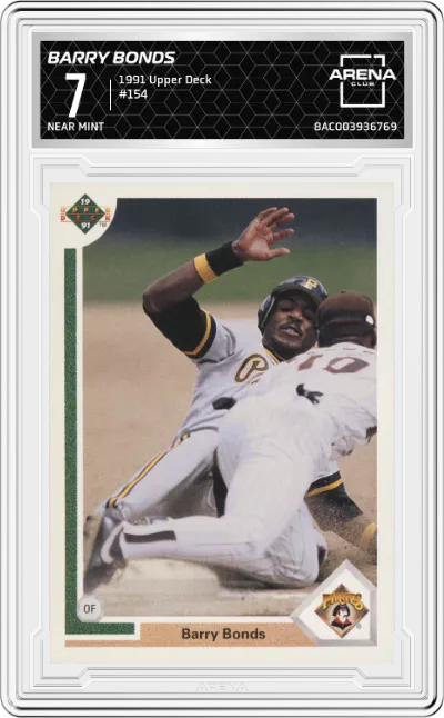 1991 Upper Deck Barry Bonds #154 ARENA CLUB 7