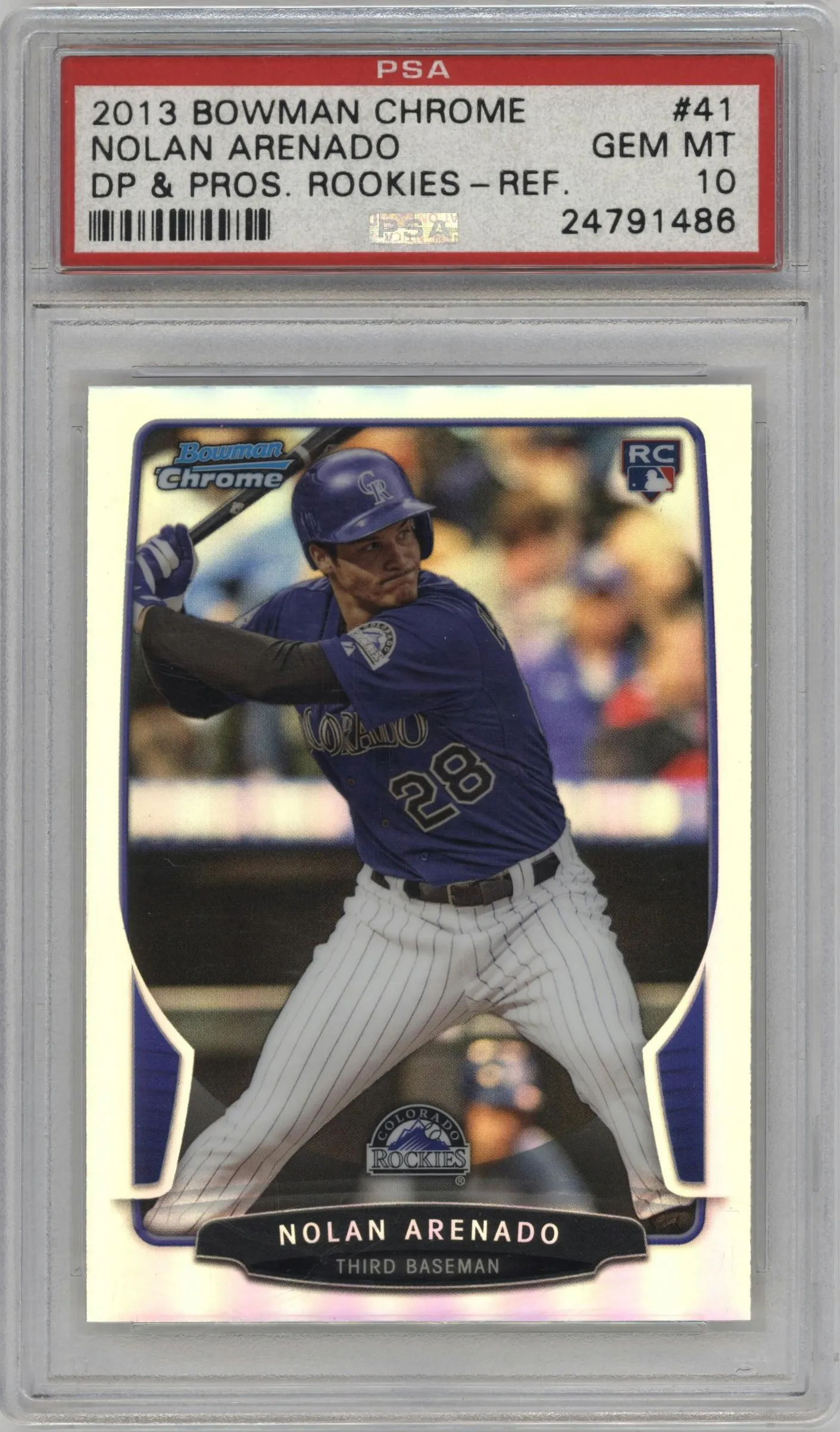 2013 Bowman Draft Picks & Prospects Chrome Nolan Arenado Refractor #41 PSA 10