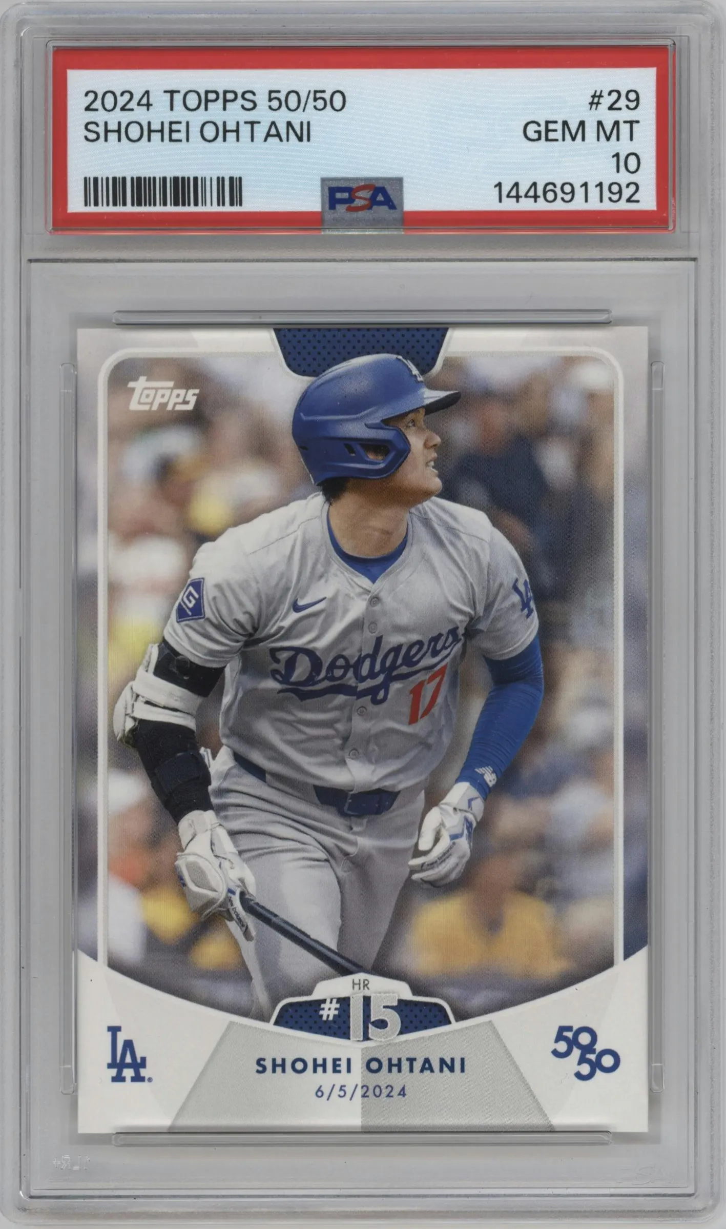 2024 Topps 50/50 Shohei Ohtani PSA 10