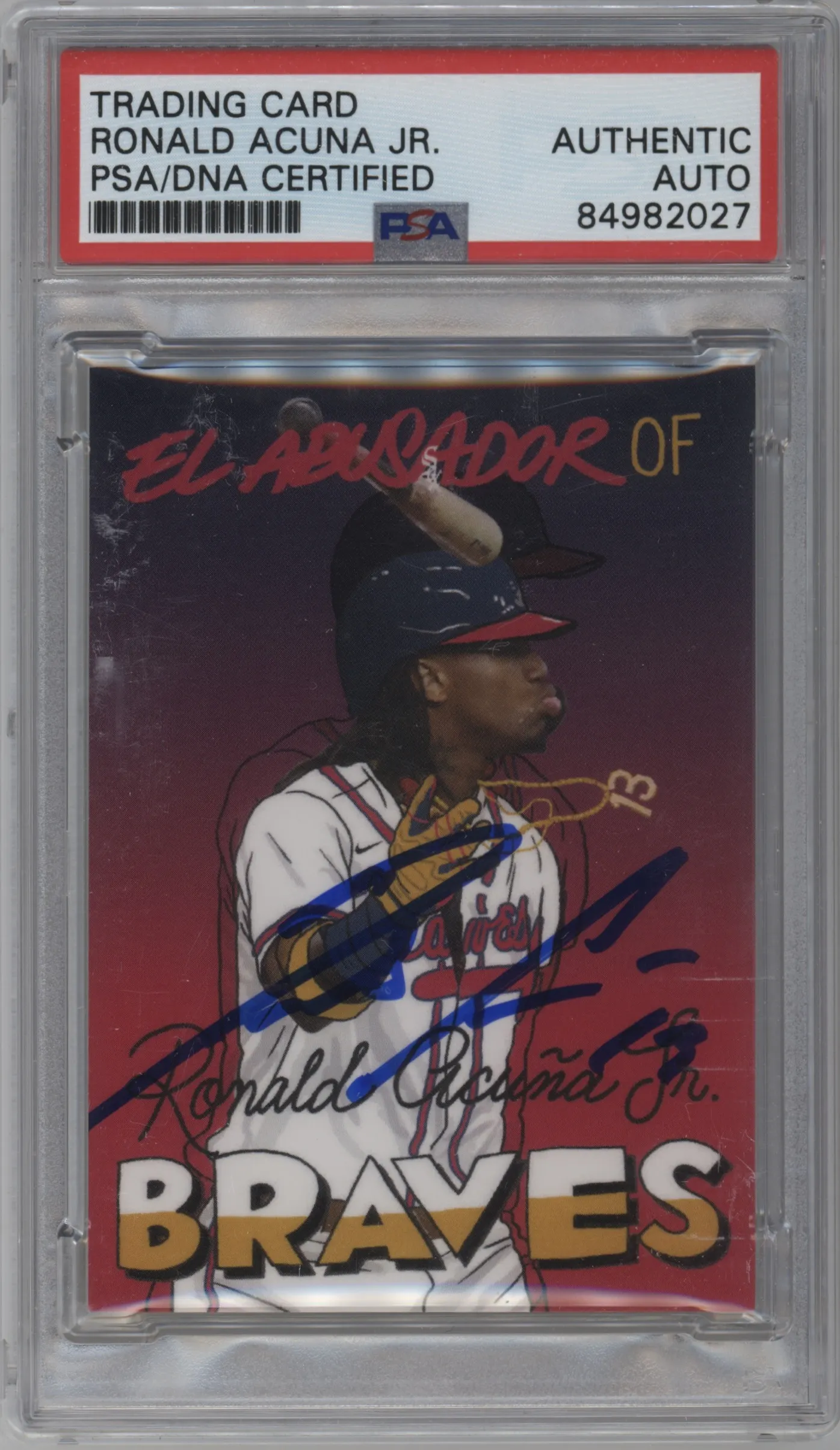 2021 Topps Project70 Ronald Acuna Jr. PSA AUTHENTIC #193 PSA