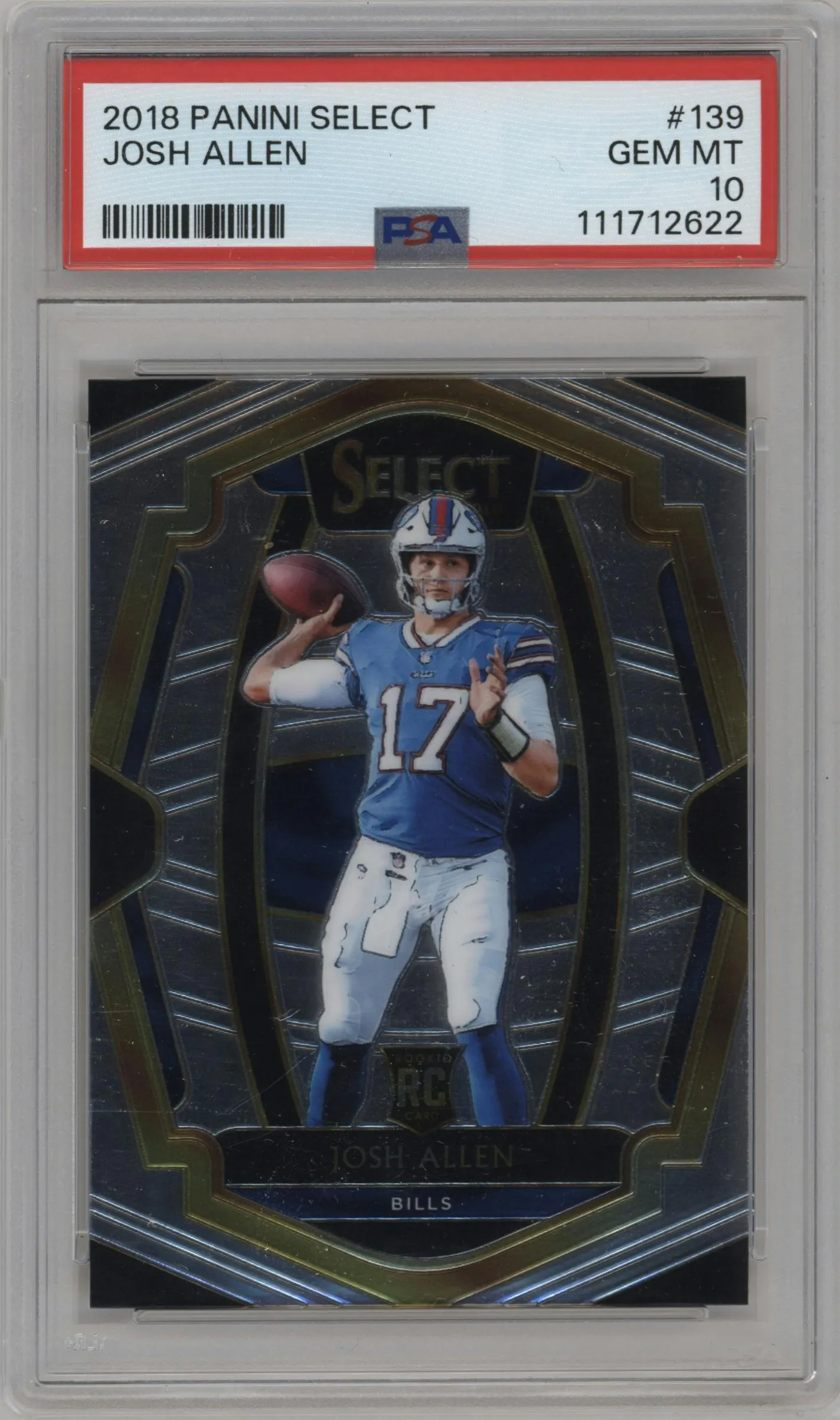 2018 Panini Select Pre.Lvl. Josh Allen #139 PSA 10