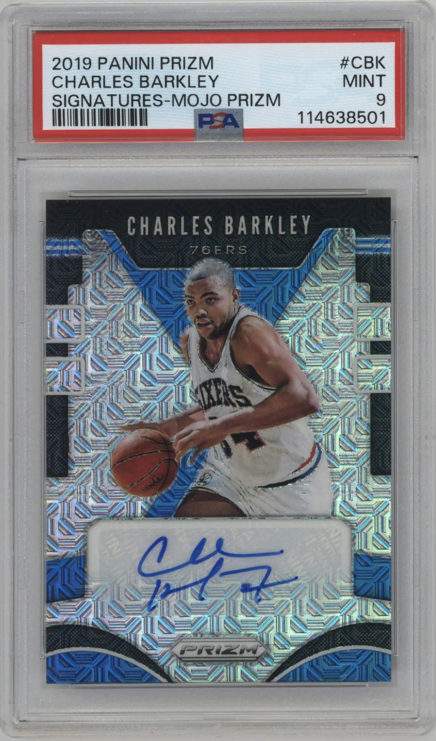 2019 Panini Prizm Sig. Charles Barkley Mojo #SG-CBK PSA 9