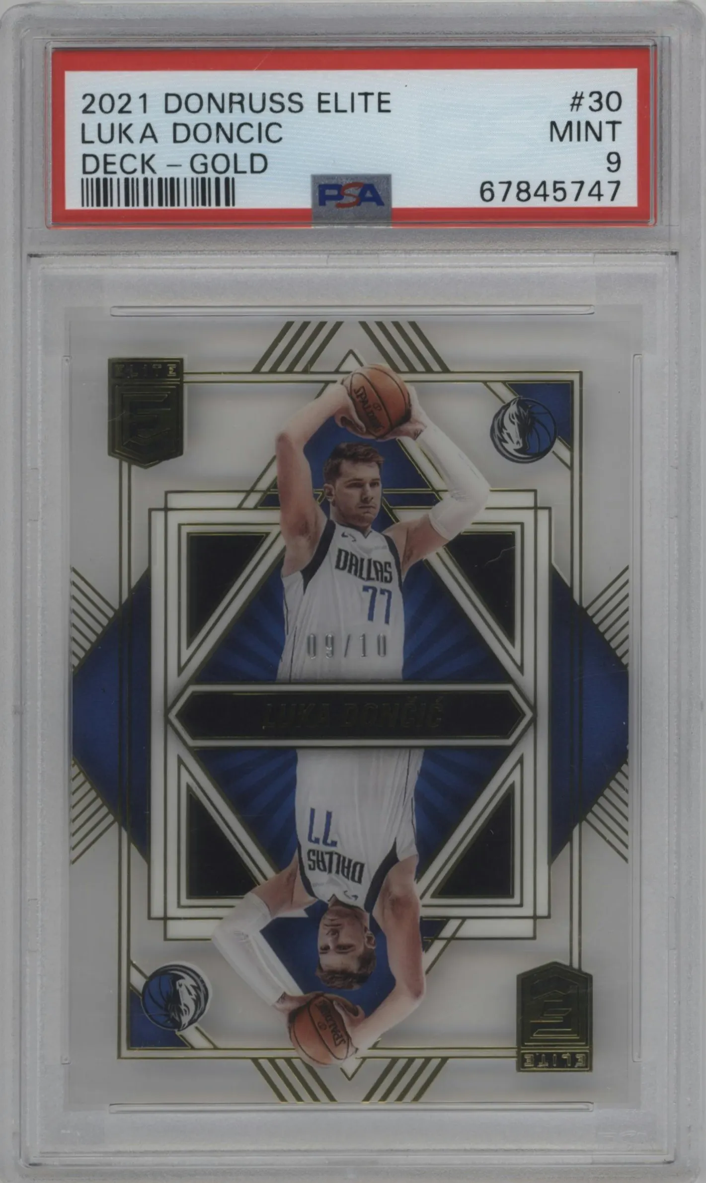 2021 Panini Donruss Elite Deck Luka Doncic Gold #30 PSA 9