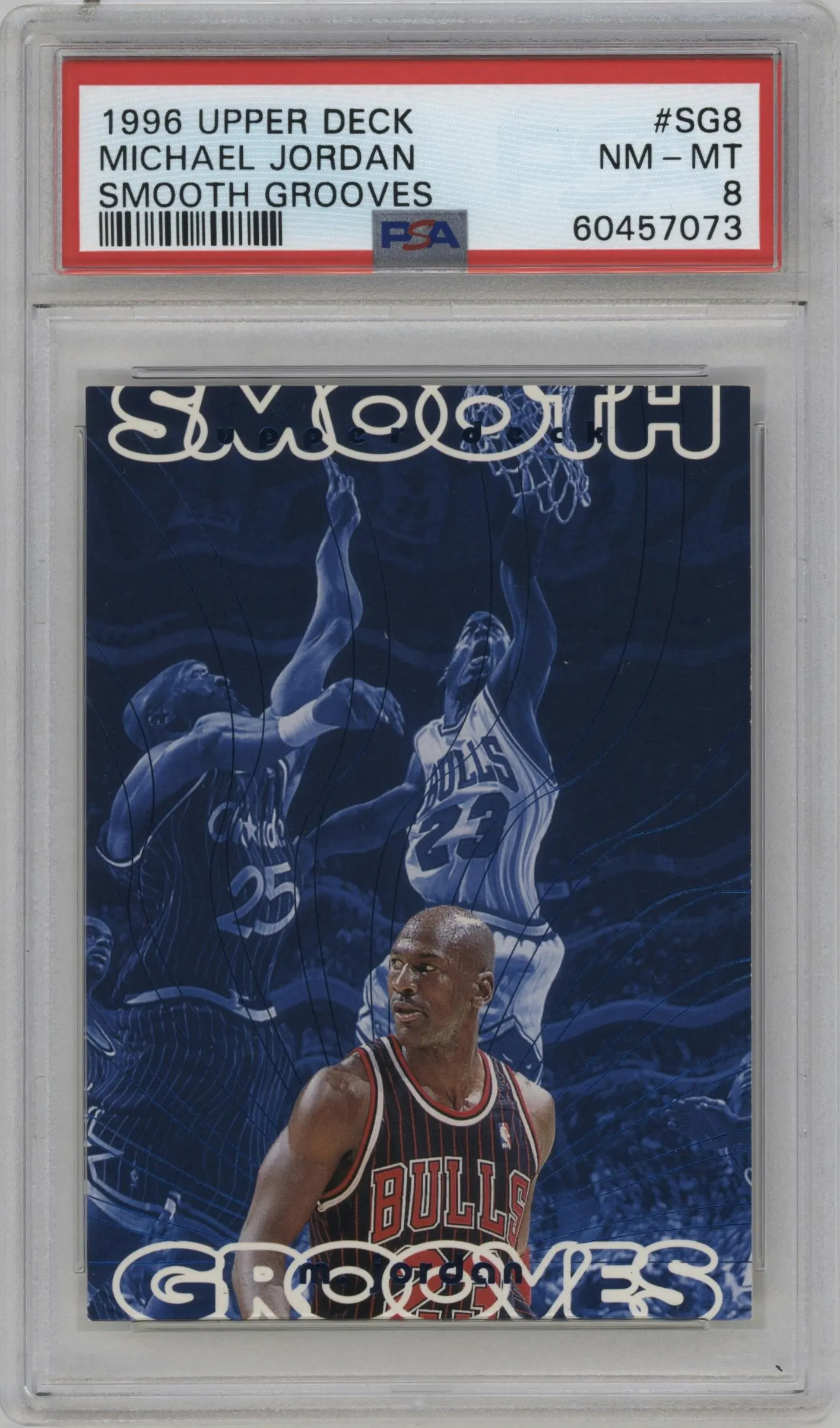 1996 Upper Deck Smooth Grooves Michael Jordan #SG8 PSA 8