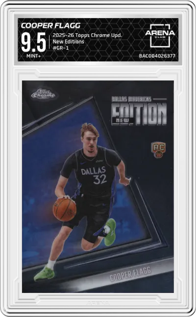 2025 Topps Chrome Update New Editions Cooper Flagg #GR-1 ARENA CLUB 9.5