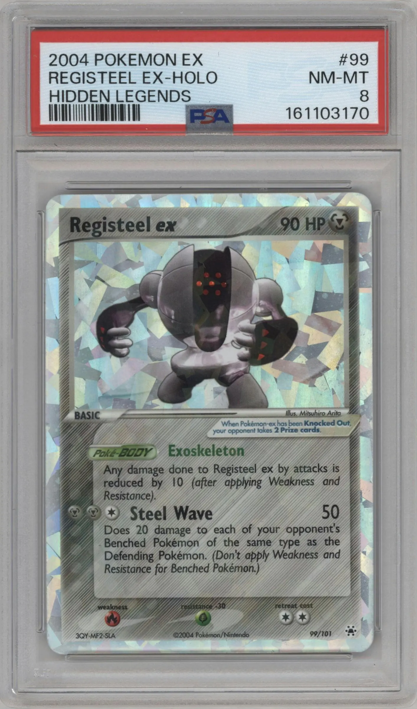 2004 Pokemon EX Hidden Legends Registeel ex #99 PSA 8
