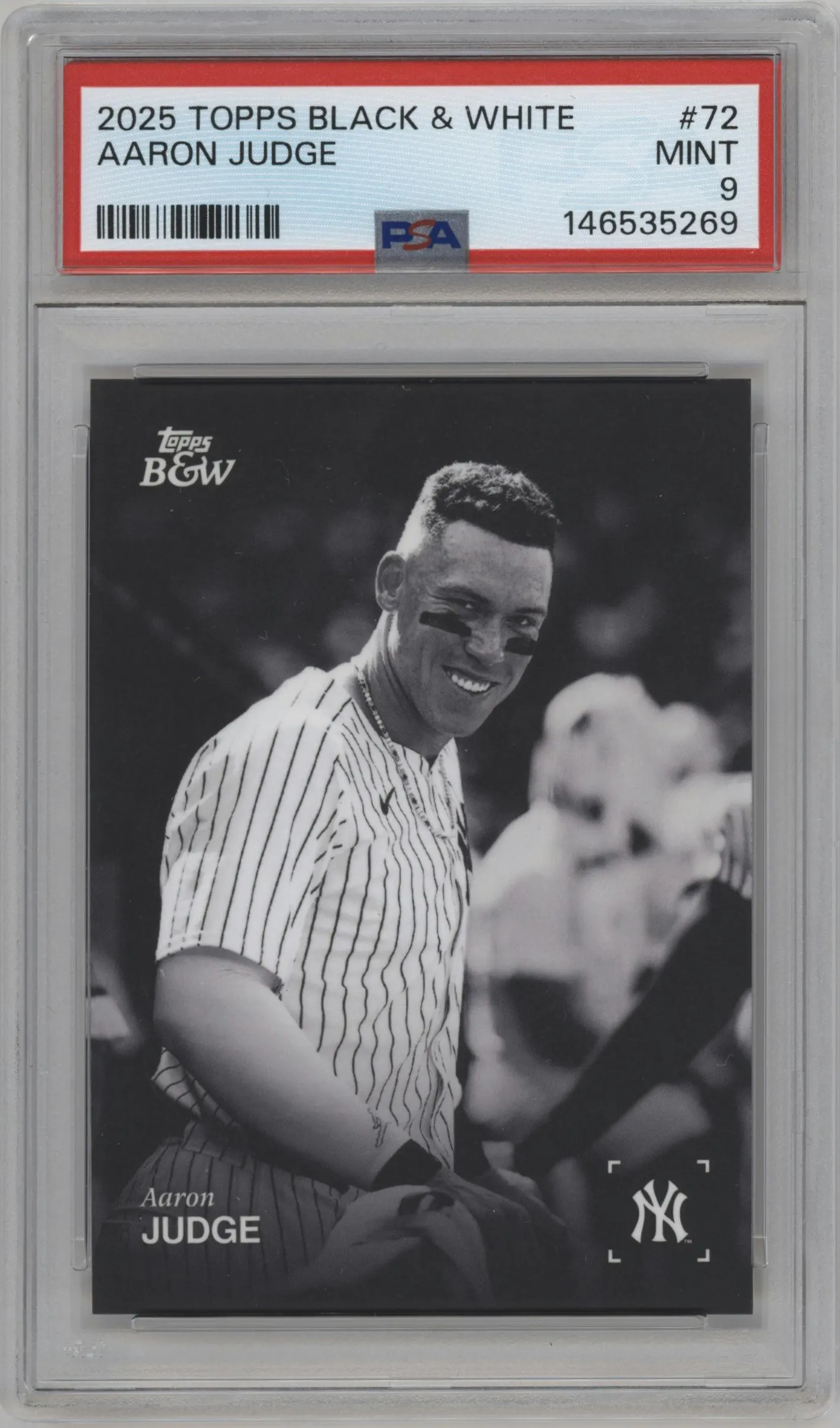 2025 Topps Black & White Aaron Judge #072 PSA 9