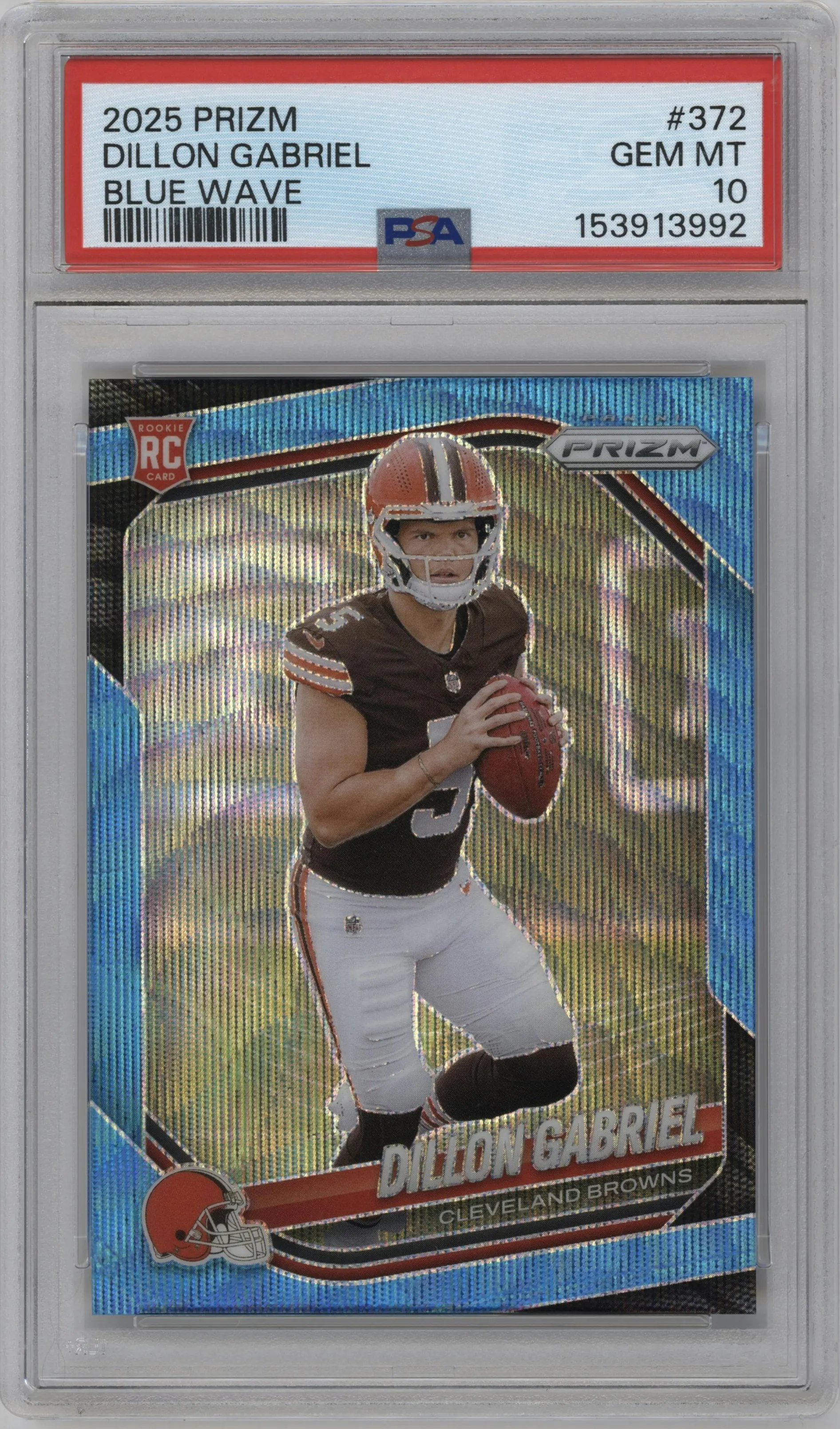 2025 Panini Prizm Dillon Gabriel Blue Wave PSA 10