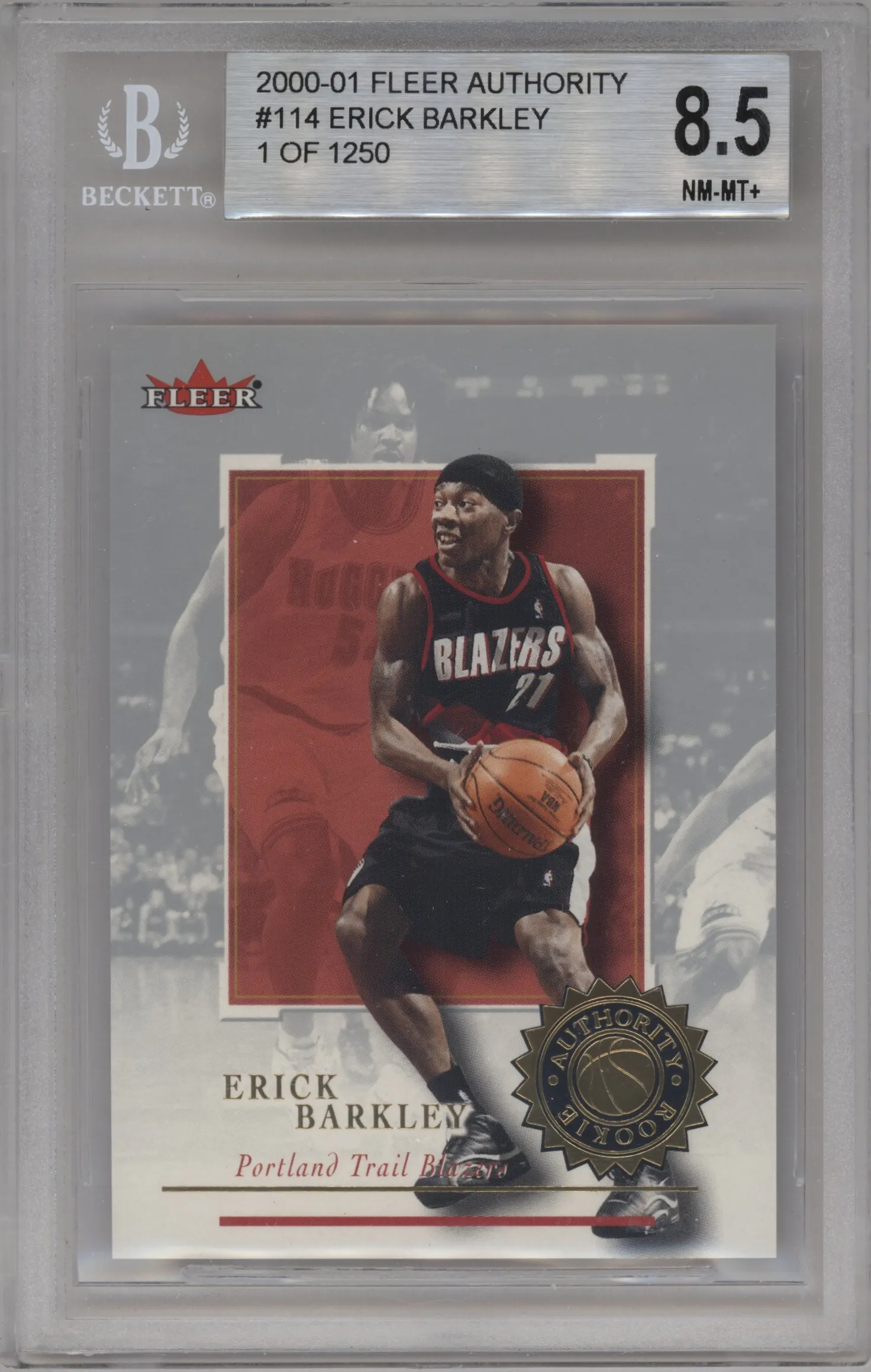 2000 Fleer Authority Rookies Erick Barkley #114 BGS 8.5