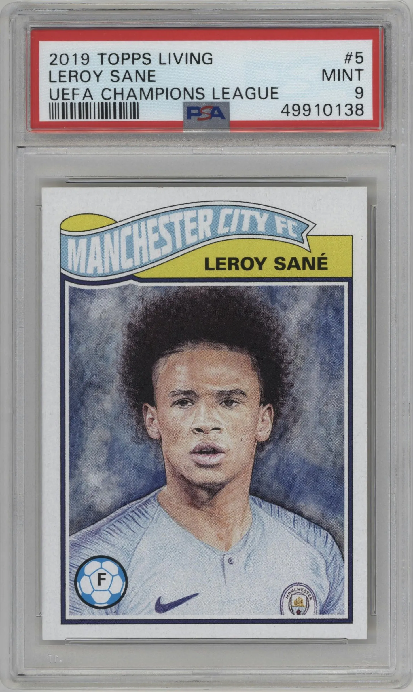 2020 Ultimate Topps Living Set UEFA CL 2019 Leroy Sane #5 PSA 9