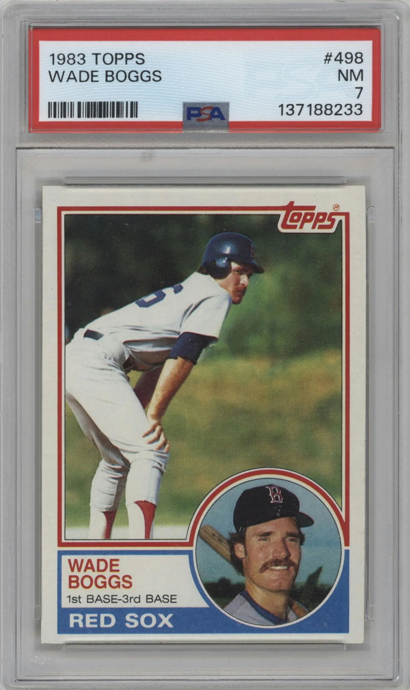 1983 Topps Wade Boggs #498 PSA 7