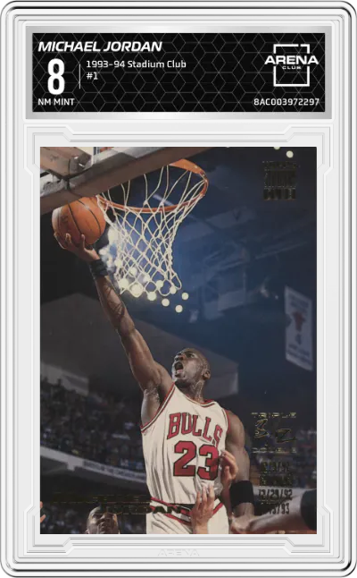 1993 Topps Stadium Club Michael Jordan #1 ARENA CLUB 8
