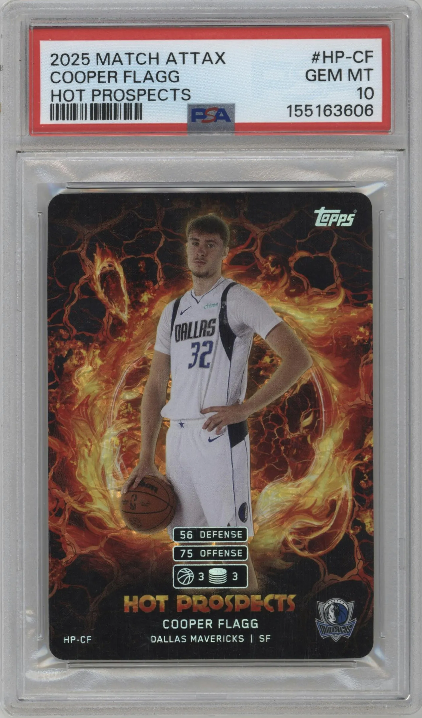 2025 Topps Match Attax Hot Prospects Cooper Flagg #HP-CF PSA 10