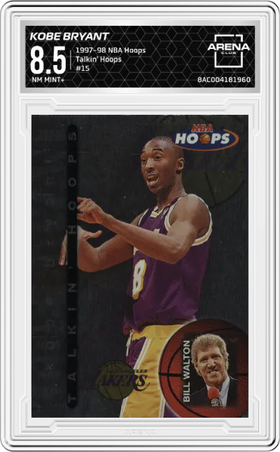 1997 NBA Hoops Talkin' Hoops Kobe Bryant #15 ARENA CLUB 8.5