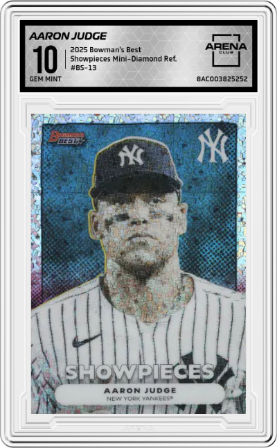 2025 Bowman's Best Showpieces Aaron Judge Mini-Diamond Refractor #BS-13 ARENA CLUB 10