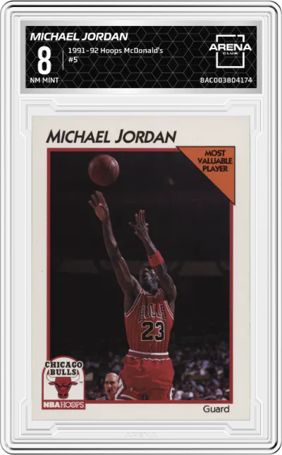 1991 NBA Hoops McDonald's Michael Jordan #5 ARENA CLUB 8