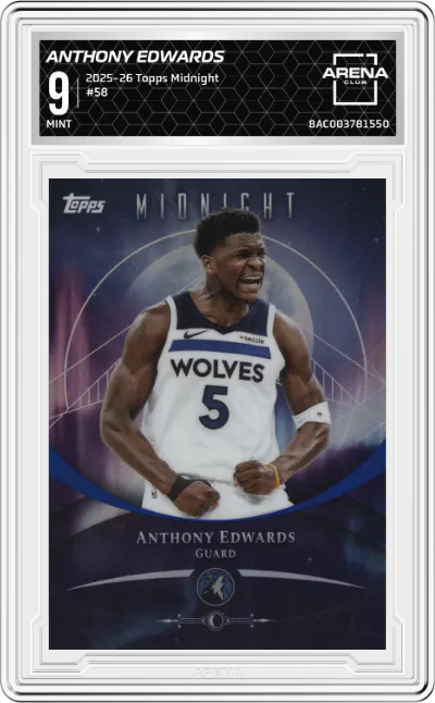 2025 Topps Midnight Anthony Edwards ARENA CLUB 9