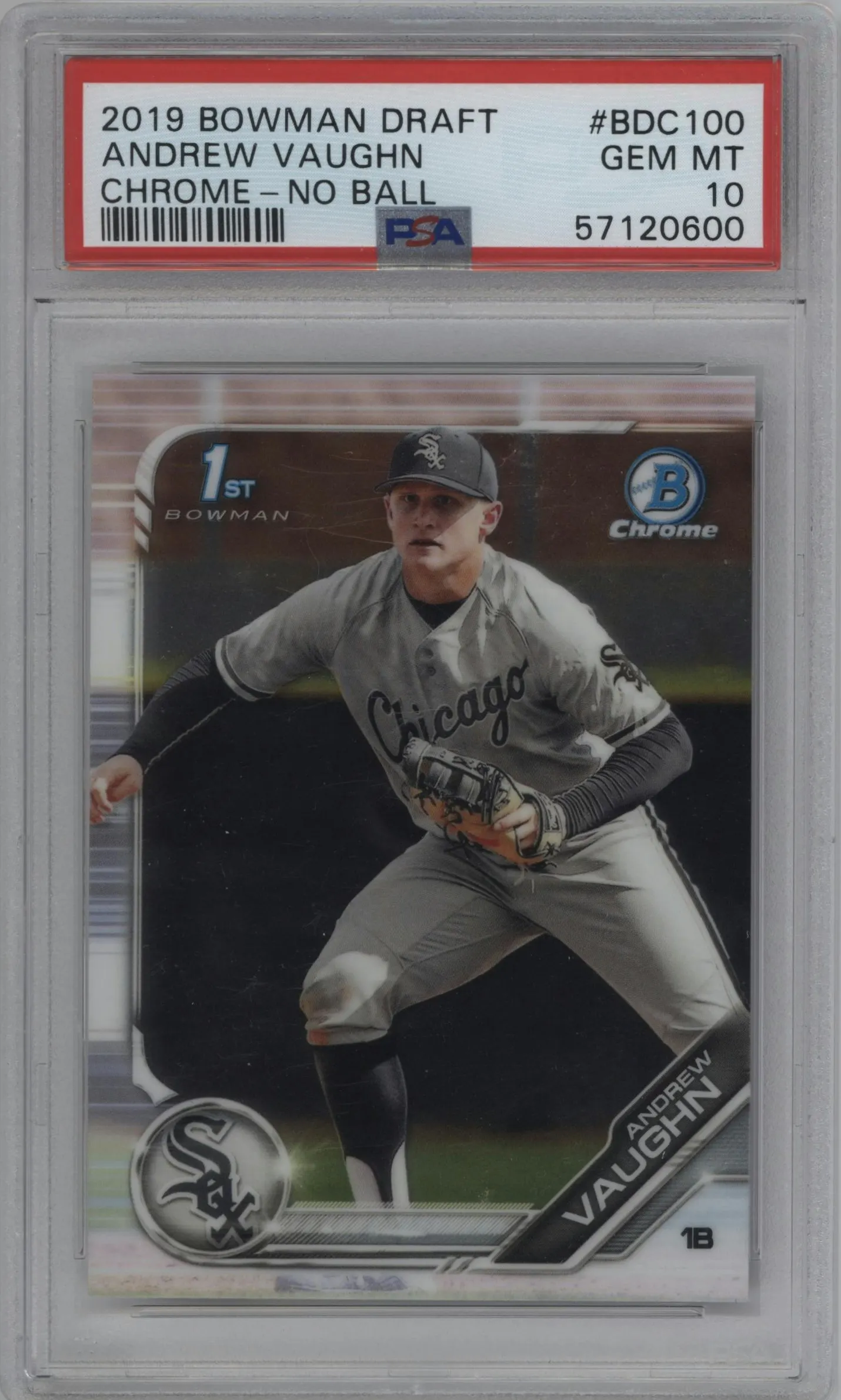 2019 Bowman Draft Chrome Andrew Vaughn #BDC-100 PSA 10