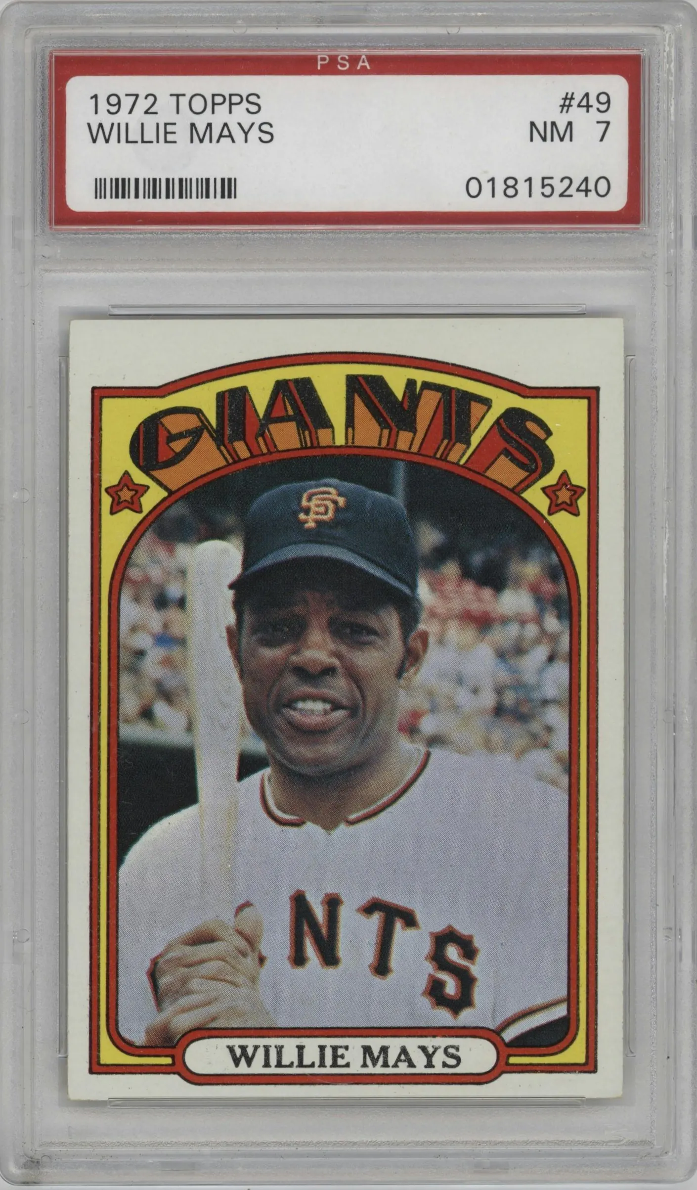 1972 Topps Willie Mays #49 PSA 7