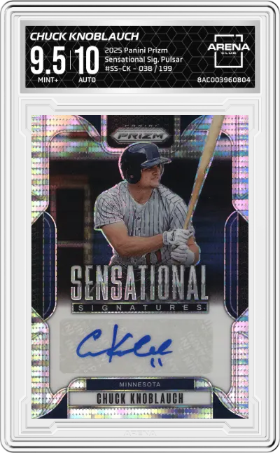 2025 Panini Prizm Sensational Sig. Chuck Knoblauch Pulsar Prizm #SS-CK ARENA CLUB 9.5